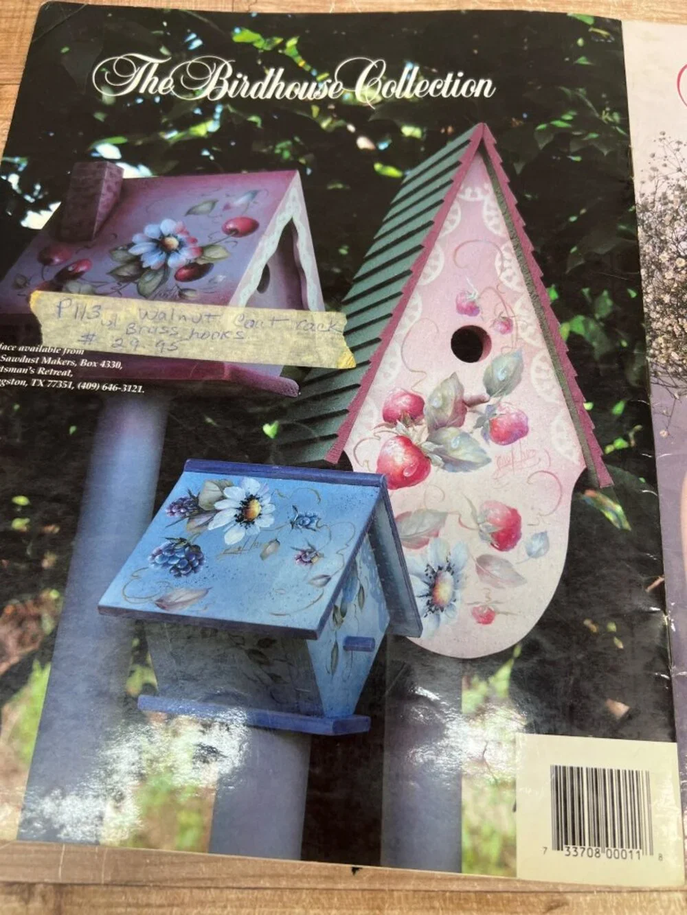 Painted Floral Decorative Pattern Book With Birdhouse & Spring Designs By Gretch